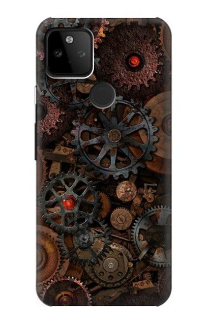 W3884 Steampunk Mechanical Gears Hard Case and Leather Flip Case For Google Pixel 5A 5G