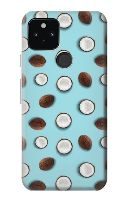 W3860 Coconut Dot Pattern Hard Case and Leather Flip Case For Google Pixel 5