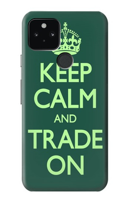 W3862 Keep Calm and Trade On Hard Case and Leather Flip Case For Google Pixel 5