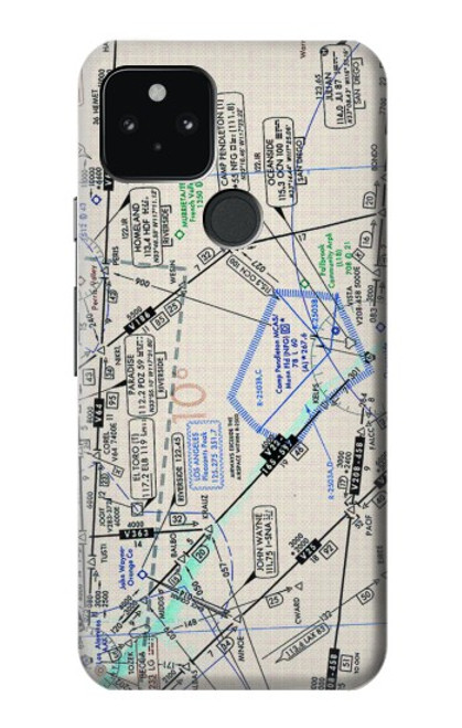 W3882 Flying Enroute Chart Hard Case and Leather Flip Case For Google Pixel 5