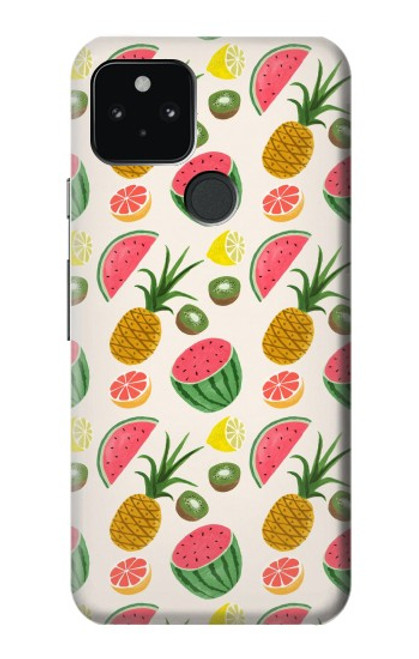 W3883 Fruit Pattern Hard Case and Leather Flip Case For Google Pixel 5