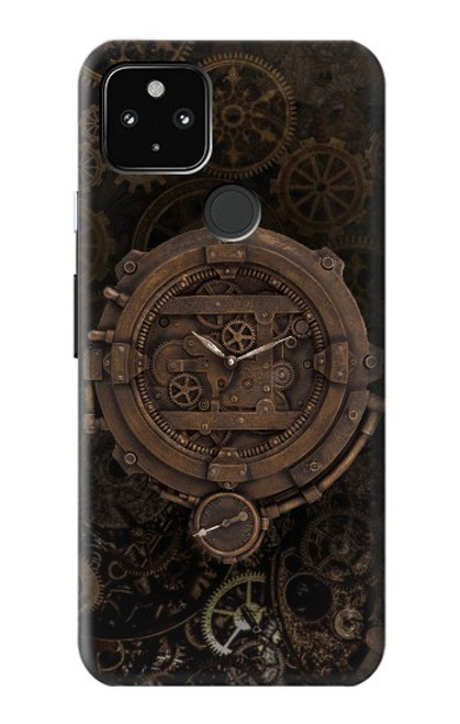 W3902 Steampunk Clock Gear Hard Case and Leather Flip Case For Google Pixel 4a 5G