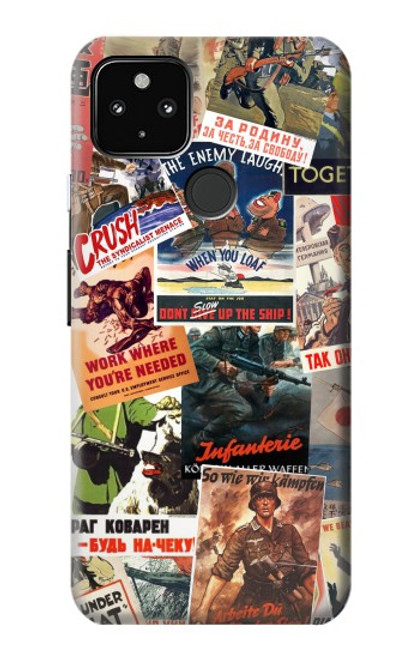 W3905 Vintage Army Poster Hard Case and Leather Flip Case For Google Pixel 4a 5G