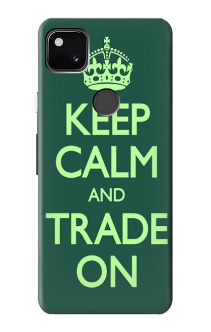 W3862 Keep Calm and Trade On Hard Case and Leather Flip Case For Google Pixel 4a