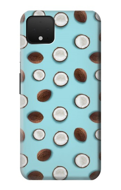 W3860 Coconut Dot Pattern Hard Case and Leather Flip Case For Google Pixel 4