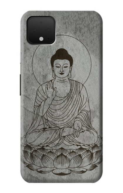 W3873 Buddha Line Art Hard Case and Leather Flip Case For Google Pixel 4