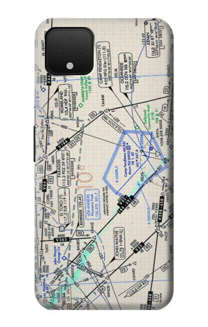 W3882 Flying Enroute Chart Hard Case and Leather Flip Case For Google Pixel 4
