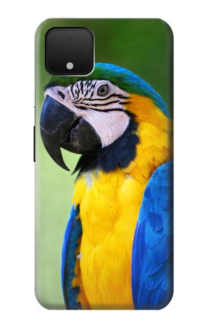 W3888 Macaw Face Bird Hard Case and Leather Flip Case For Google Pixel 4