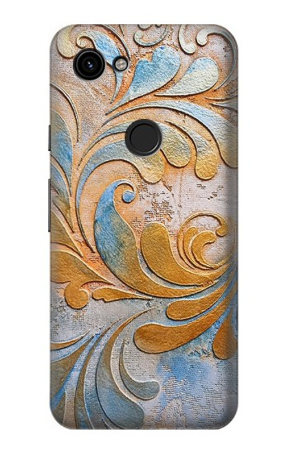 W3875 Canvas Vintage Rugs Hard Case and Leather Flip Case For Google Pixel 3a