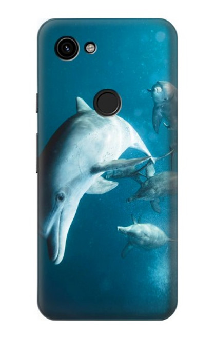 W3878 Dolphin Hard Case and Leather Flip Case For Google Pixel 3a