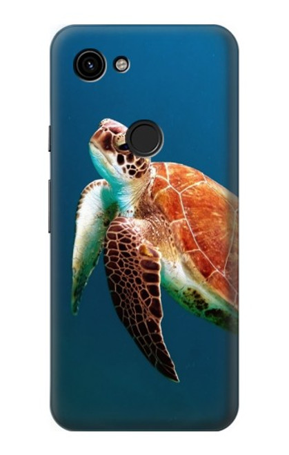 W3899 Sea Turtle Hard Case and Leather Flip Case For Google Pixel 3a