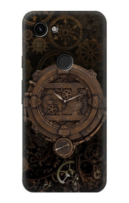W3902 Steampunk Clock Gear Hard Case and Leather Flip Case For Google Pixel 3a