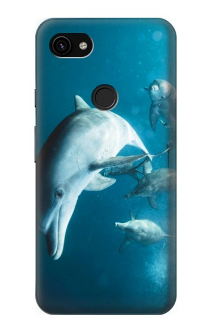 W3878 Dolphin Hard Case and Leather Flip Case For Google Pixel 3a XL
