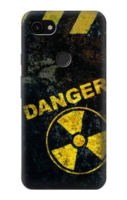 W3891 Nuclear Hazard Danger Hard Case and Leather Flip Case For Google Pixel 3a XL