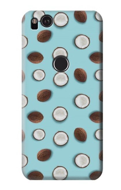 W3860 Coconut Dot Pattern Hard Case and Leather Flip Case For Google Pixel 2