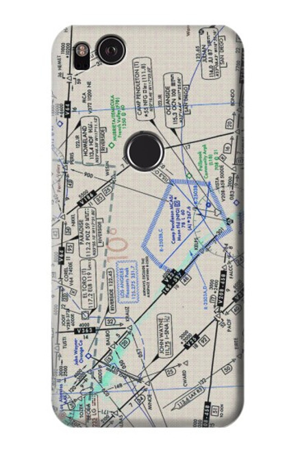 W3882 Flying Enroute Chart Hard Case and Leather Flip Case For Google Pixel 2