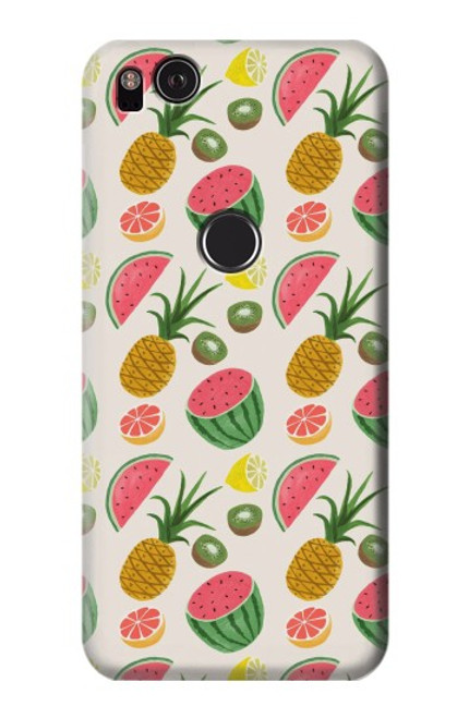 W3883 Fruit Pattern Hard Case and Leather Flip Case For Google Pixel 2