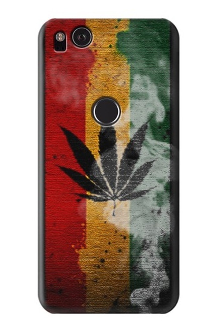 W3890 Reggae Rasta Flag Smoke Hard Case and Leather Flip Case For Google Pixel 2
