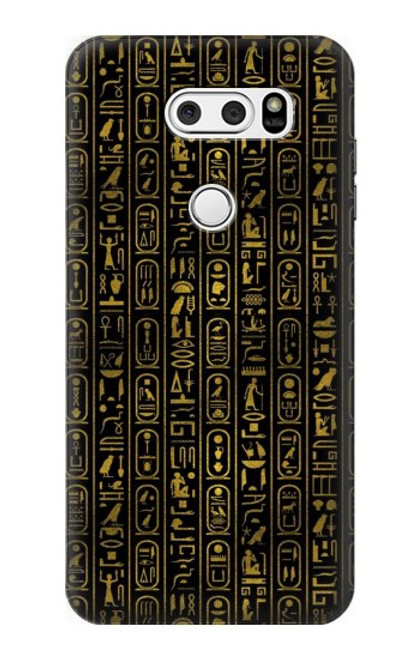 W3869 Ancient Egyptian Hieroglyphic Hard Case and Leather Flip Case For LG V30, LG V30 Plus, LG V30S ThinQ, LG V35, LG V35 ThinQ