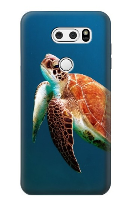 W3899 Sea Turtle Hard Case and Leather Flip Case For LG V30, LG V30 Plus, LG V30S ThinQ, LG V35, LG V35 ThinQ