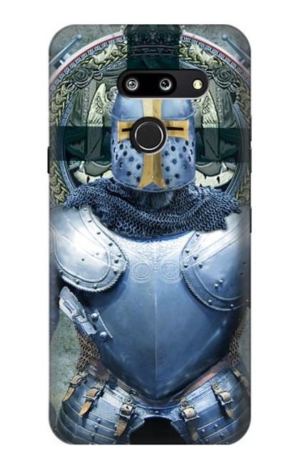 W3864 Medieval Templar Heavy Armor Knight Hard Case and Leather Flip Case For LG G8 ThinQ