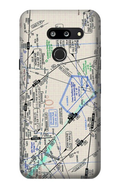 W3882 Flying Enroute Chart Hard Case and Leather Flip Case For LG G8 ThinQ
