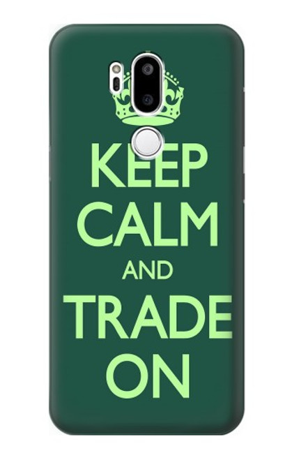 W3862 Keep Calm and Trade On Hard Case and Leather Flip Case For LG G7 ThinQ