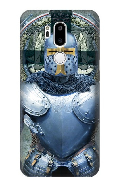 W3864 Medieval Templar Heavy Armor Knight Hard Case and Leather Flip Case For LG G7 ThinQ