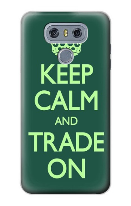 W3862 Keep Calm and Trade On Hard Case and Leather Flip Case For LG G6