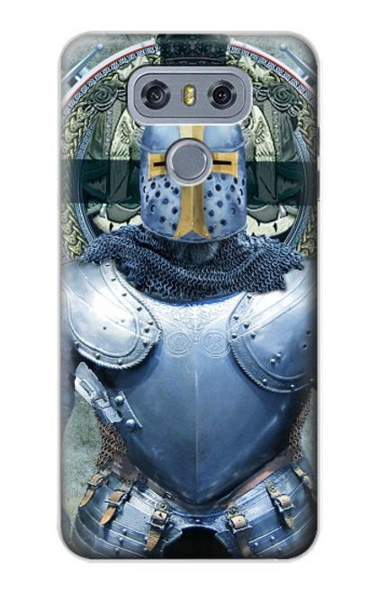 W3864 Medieval Templar Heavy Armor Knight Hard Case and Leather Flip Case For LG G6