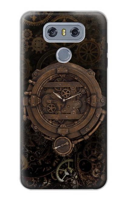 W3902 Steampunk Clock Gear Hard Case and Leather Flip Case For LG G6