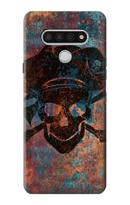 W3895 Pirate Skull Metal Hard Case and Leather Flip Case For LG Stylo 6