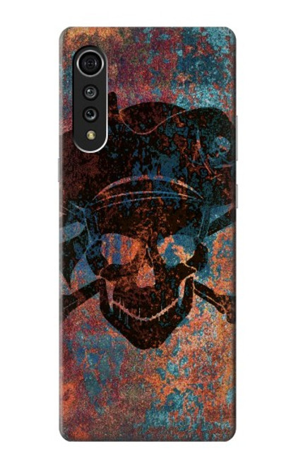 W3895 Pirate Skull Metal Hard Case and Leather Flip Case For LG Velvet