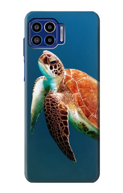 W3899 Sea Turtle Hard Case and Leather Flip Case For Motorola One 5G