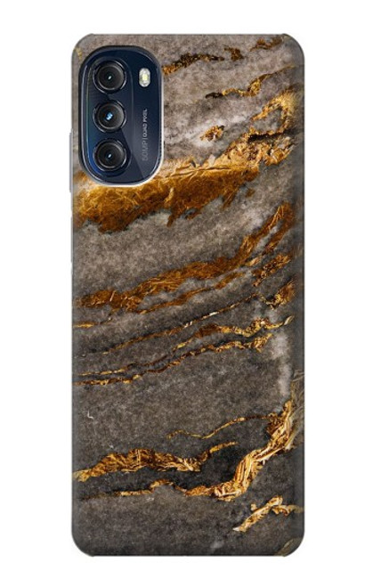 W3886 Gray Marble Rock Hard Case and Leather Flip Case For Motorola Moto G (2022)