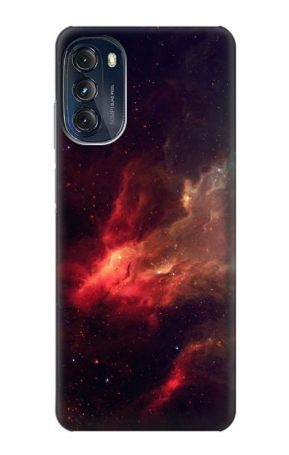 W3897 Red Nebula Space Hard Case and Leather Flip Case For Motorola Moto G (2022)