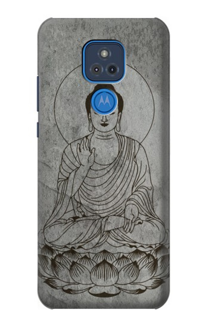 W3873 Buddha Line Art Hard Case and Leather Flip Case For Motorola Moto G Play (2021)