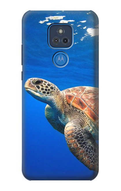 W3898 Sea Turtle Hard Case and Leather Flip Case For Motorola Moto G Play (2021)