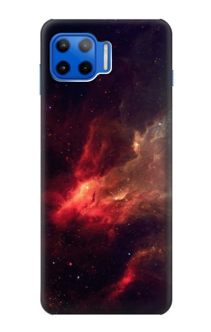 W3897 Red Nebula Space Hard Case and Leather Flip Case For Motorola Moto G 5G Plus