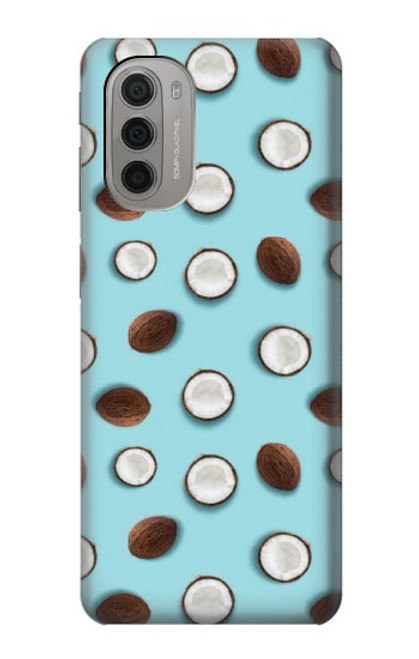 W3860 Coconut Dot Pattern Hard Case and Leather Flip Case For Motorola Moto G51 5G