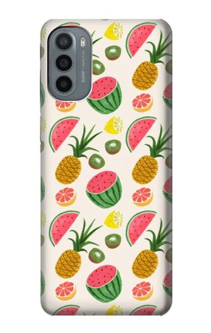 W3883 Fruit Pattern Hard Case and Leather Flip Case For Motorola Moto G31