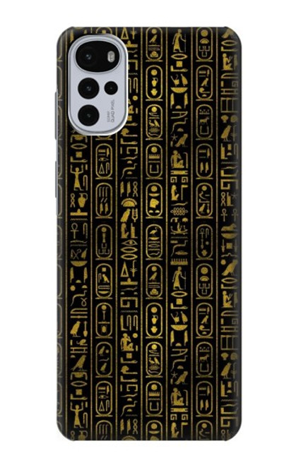 W3869 Ancient Egyptian Hieroglyphic Hard Case and Leather Flip Case For Motorola Moto G22