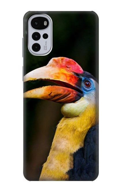 W3876 Colorful Hornbill Hard Case and Leather Flip Case For Motorola Moto G22