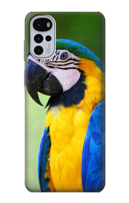 W3888 Macaw Face Bird Hard Case and Leather Flip Case For Motorola Moto G22