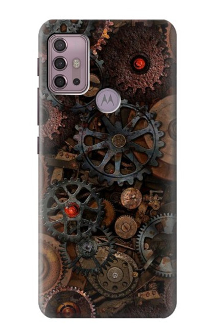 W3884 Steampunk Mechanical Gears Hard Case and Leather Flip Case For Motorola Moto G30, G20, G10