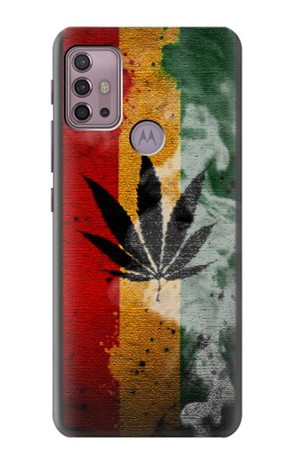 W3890 Reggae Rasta Flag Smoke Hard Case and Leather Flip Case For Motorola Moto G30, G20, G10