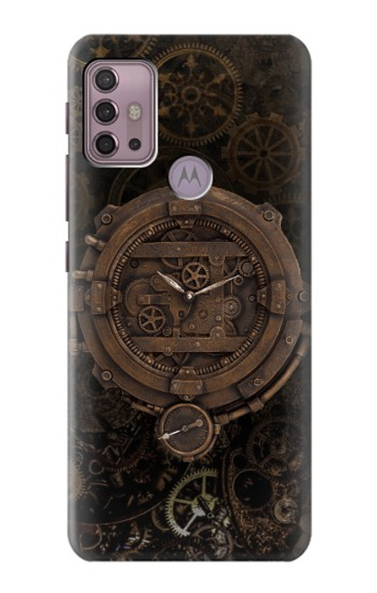 W3902 Steampunk Clock Gear Hard Case and Leather Flip Case For Motorola Moto G30, G20, G10