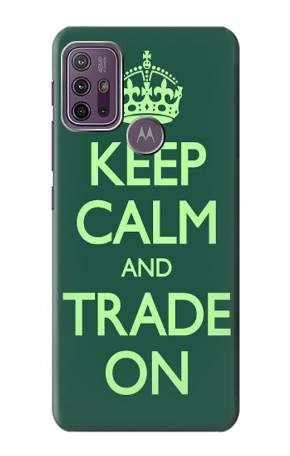 W3862 Keep Calm and Trade On Hard Case and Leather Flip Case For Motorola Moto G10 Power