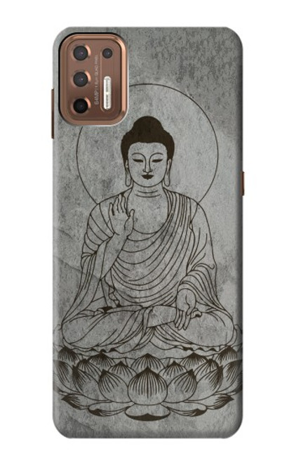 W3873 Buddha Line Art Hard Case and Leather Flip Case For Motorola Moto G9 Plus