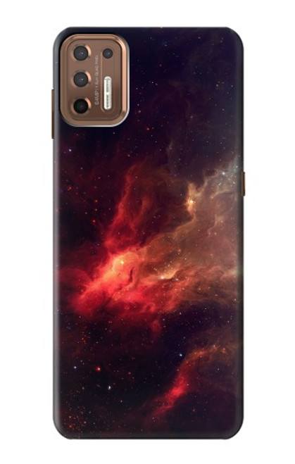 W3897 Red Nebula Space Hard Case and Leather Flip Case For Motorola Moto G9 Plus